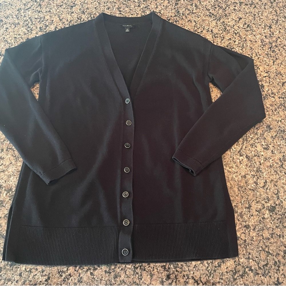 Talbots Elegant Black Knit Sweater